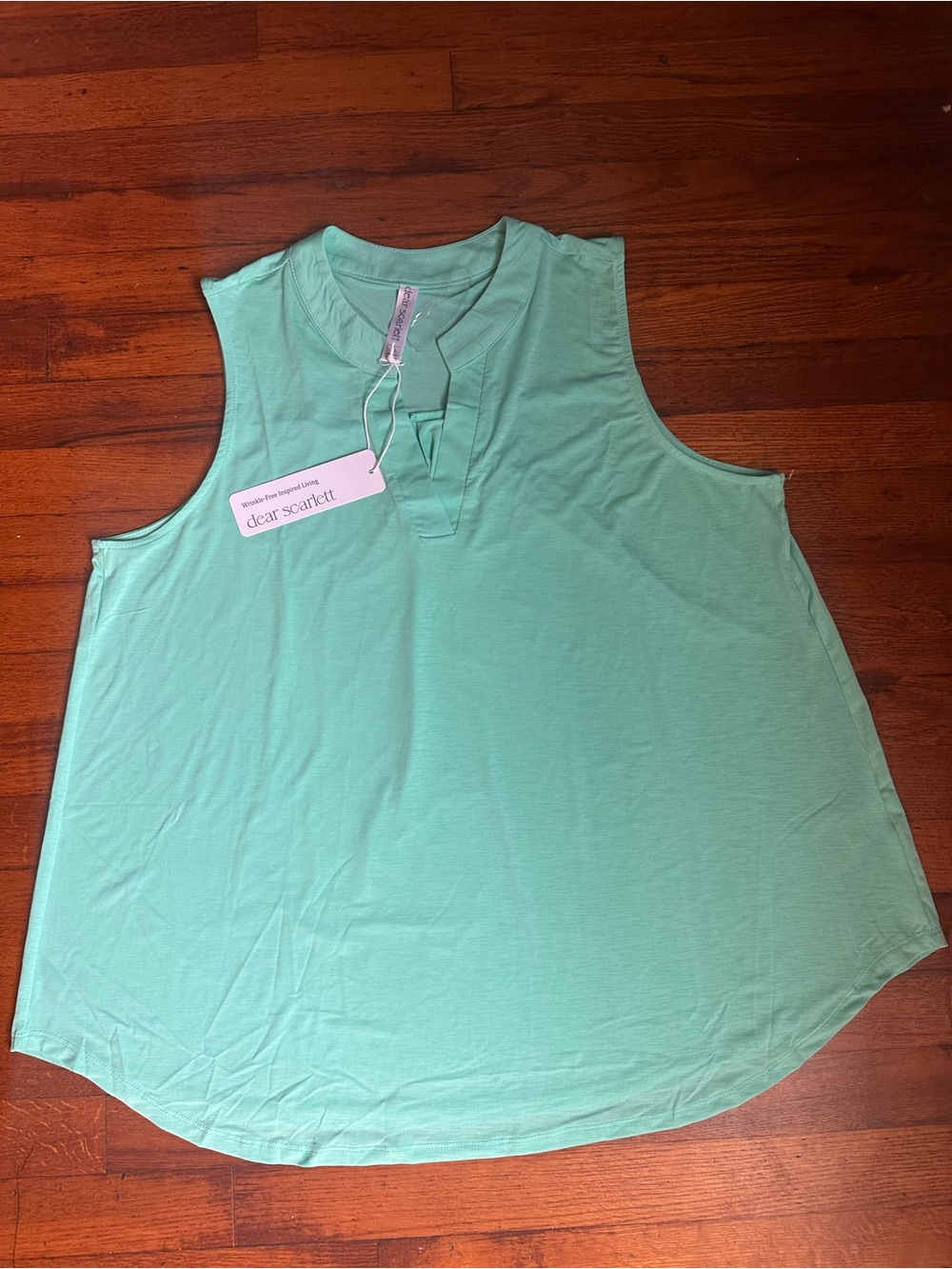dear scarlett women's mint green sleeveless tank top size XL